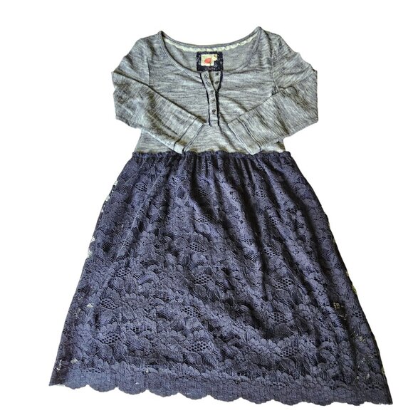 NWT Lilka Anthropologie Navy Lace and Knit Dress size Small - Picture 6 of 15